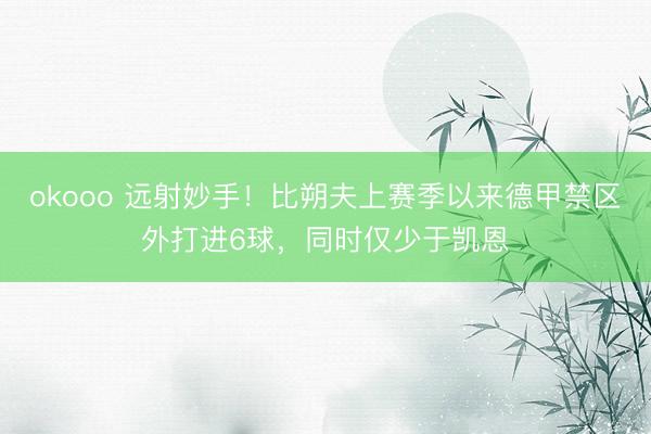 okooo 远射妙手！比朔夫上赛季以来德甲禁区外打进6球，同时仅少于凯恩